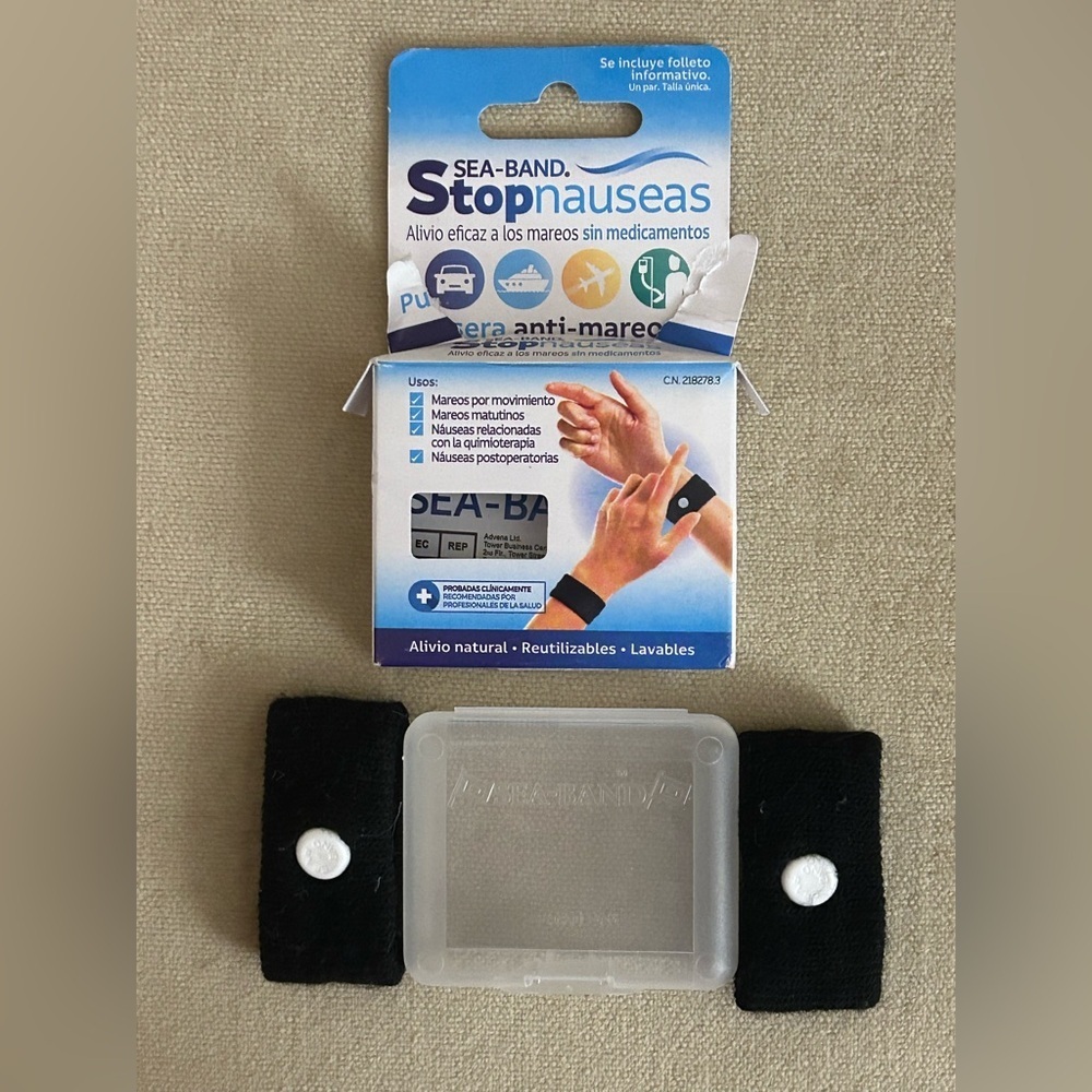 Black Anti-Nausea Wristbands